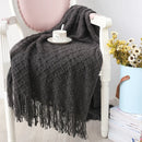 GobekUsa Knitted Throw Blanket Grey Yellow Black Grey Sofa 130x170cm Diamond Acrylic