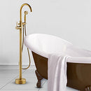 GobekUsa Antique Brass Tub Faucet Swivel Spout Filler Hot Cold Mixer Tap