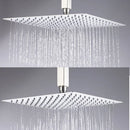 GobekUsa 12-Inch Stainless Steel Square Rainfall Shower Head - Chrome Luxury Bathroom Fixture
