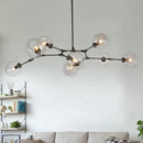 GobekUsa Industrial Globe Glass Chandelier, Modern Minimalist Design, E27 Lamps