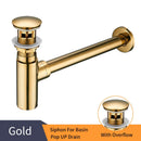 GobekUsa Brass Round Bottle Trap Oil Rubbed Bronze Black Siphon for Bathroom Vanity