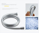 GobekUsa High Pressure PVC Shower Hose with Handheld Head - Silver & Golden Smooth Design