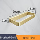 GobekUsa Gold Bath Hardware Set: Towel Ring, Toilet Brush Holder - WF-552200