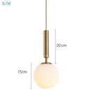 GobekUsa Glass Ball LED Pendant Light: Nordic Modern, Single Head, Creative Design