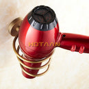 GobekUsa Brass Hair Dryer Holder Stand Rack Shelf - Solid & Anti-Rust