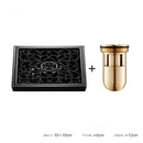 GobekUsa Brass Square Shower Room Floor Drain with Hair Strainer - 10*10cm
