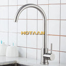 GobekUsa Brushed Nickel Stainless Steel Kitchen Faucet with Single Handle and Single Hole