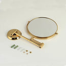 GobekUsa 8" Round Brass Dual Makeup Mirror with 3X Magnification
