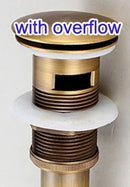 GobekUsa Brass Pop Up Sink Drain - Antique Brass Gold Black Bathroom Basin Waste