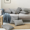 GobekUsa Hounds Tooth Cushion Cover, Durable Canvas Pillowcase for Sofa Bed, 45x45cm/35x55cm