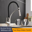 GobekUsa LED Kitchen Faucet with Rubber Design and Single Handle Pull Down