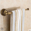 GobekUsa Copper Carved Bathroom Accessories Set: Towel Shelf, Towel Bar, Paper Holder, Cloth Hook