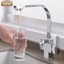 GobekUsa Black Single Hole Kitchen Faucet Mixer Tap for Drinking Water