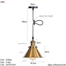GobekUsa Gold Retro Edison LED Pendant Lights for Dinning Living Room Industrial Decor
