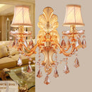 GobekUsa Gold Crystal Wall Light Indoor Lamp - Elegant Alloy Crystal Candle Design