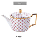 GobekUsa Gold Porcelain Coffee & Tea Set, Elegant Bone China Luxury Ceramics