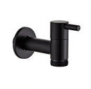 GobekUsa Copper Bathroom Corner Faucet Single Cold Outdoor Mixer Tap Black Oil