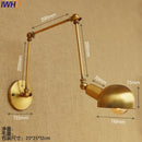 GobekUsa Gold Swing Arm LED Wall Lamp Retro Loft Industrial Sconce