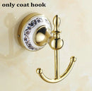 GobekUsa Golden Polished Porcelain Bath Hardware Set for Bathroom Essentials