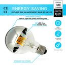 GobekUsa 8W LED Filament Dimmable G45 Silver Mirror Top Bulb E12 Warm White 2700K