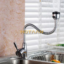 GobekUsa Brass Kitchen Mixer Faucet Single Hole Hot Cold Water Tap
