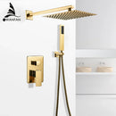 GobekUsa Gold Bath Rain Shower Wall Concealed Faucet Set