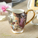 GobekUsa Bone China Milk Jug: Elegant Ceramic Creamer for Tea, Coffee, Espresso