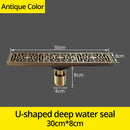 GobekUsa Euro Antique Brass Art Carved Floor Drain Cover Shower Waste Drainer