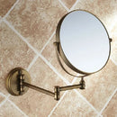 GobekUsa Antique Brass Wall Mirror 3x Magnification 8" Round Dual Side Folding Makeup Mirror