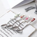 GobekUsa 6-Piece Coffee Spoon Set, European Bone China & Stainless Steel Tableware
