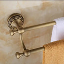 GobekUsa Carved Antique Bronze Brass Bathroom Accessories Set with Solid Bath Hardware