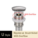 GobekUsa Brass Bathroom Sink Pop Up Drain for Lavatory Basin - HJ-0618F