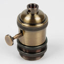 GobekUsa E27 Industrial Lamp Base Holder Aluminum Retro Pendant Fixture