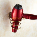 GobekUsa Brass Hair Dryer Holder Stand Rack Shelf - Solid & Anti-Rust