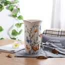 GobekUsa Bird Butterfly Porcelain Vase: British Rural Ceramic Flower Decoration