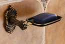 GobekUsa Antique Bronze Carved Aluminum Bathroom Accessories Set: Towel Rack, Paper Holder, Hooks