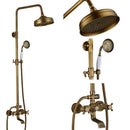 GobekUsa Dual Handle Shower Faucet Set with 8" Rain Shower Head