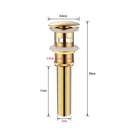 GobekUsa Bathroom Sink Pop Up Drain in Chrome, Brushed Nickel, Golden Finish