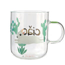 GobekUsa Killer Whale Glass Coffee Mug 350ml: Cute Polar Bear Tea Cup Heat Resistant Glass Beer Mug