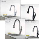 GobekUsa Black Kitchen Faucet Pull Out Mixer with Single Handle and Stream Spray