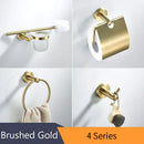 GobekUsa Golden Swan Bath Hardware Set: Towel Rack, Toilet Paper Holder, Tissue Roll Holder