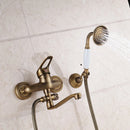 GobekUsa Brass Long Nose Shower Faucet Wall Mount Single Handle Mixer Tap