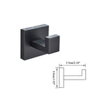 GobekUsa Black Bathroom Accessories Set: Robe Hook, Towel Rail, Shelf, Tissue Holder
