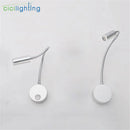 GobekUsa 3W Flexible Gooseneck LED Wall Sconce for Bedroom Reading, Aluminum Lightning