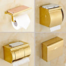 GobekUsa Bathroom Paper Phone Holder Shelf Towel Rack Toilet Tissue Box Silver Gold