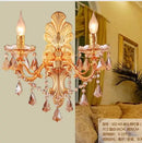 GobekUsa Gold Crystal Wall Light Indoor Lamp - Elegant Alloy Crystal Candle Design