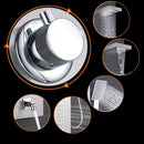 GobekUsa Brushed Nickel Thermostatic Waterfall Rain Shower Panel with 3 Handles