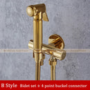GobekUsa Bidet Faucet Wall Brass Handheld Hygienic Shower Head Sprayer Tap