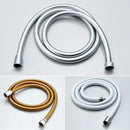 GobekUsa High Pressure PVC Shower Hose with Handheld Head - Silver & Golden Smooth Design