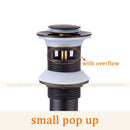 GobekUsa Brass Black Pop Up Drain Stopper with Overflow for Vessel Sink